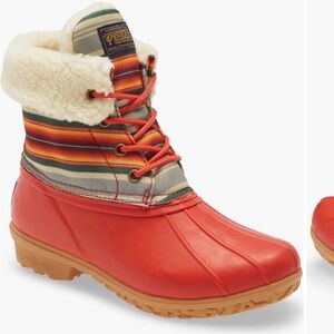 Pendleton Red Serape Stripe Waterproof Boot